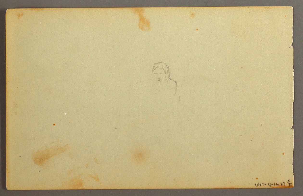 Tegning, Bred dal med gårde, 1844 af Frederic Edwin Church