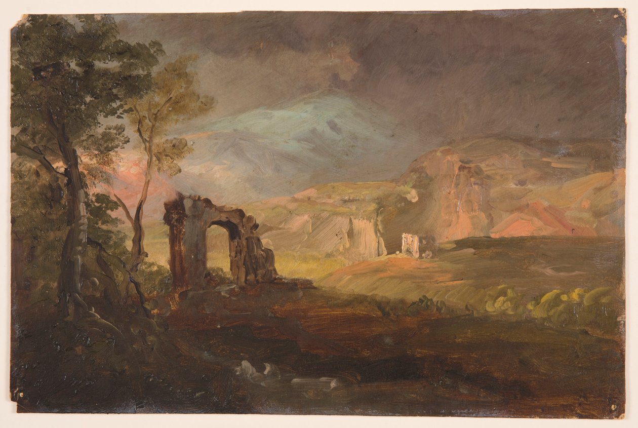 Tegning, Campagna Fantasy, sandsynligvis 1868-69 af Frederic Edwin Church