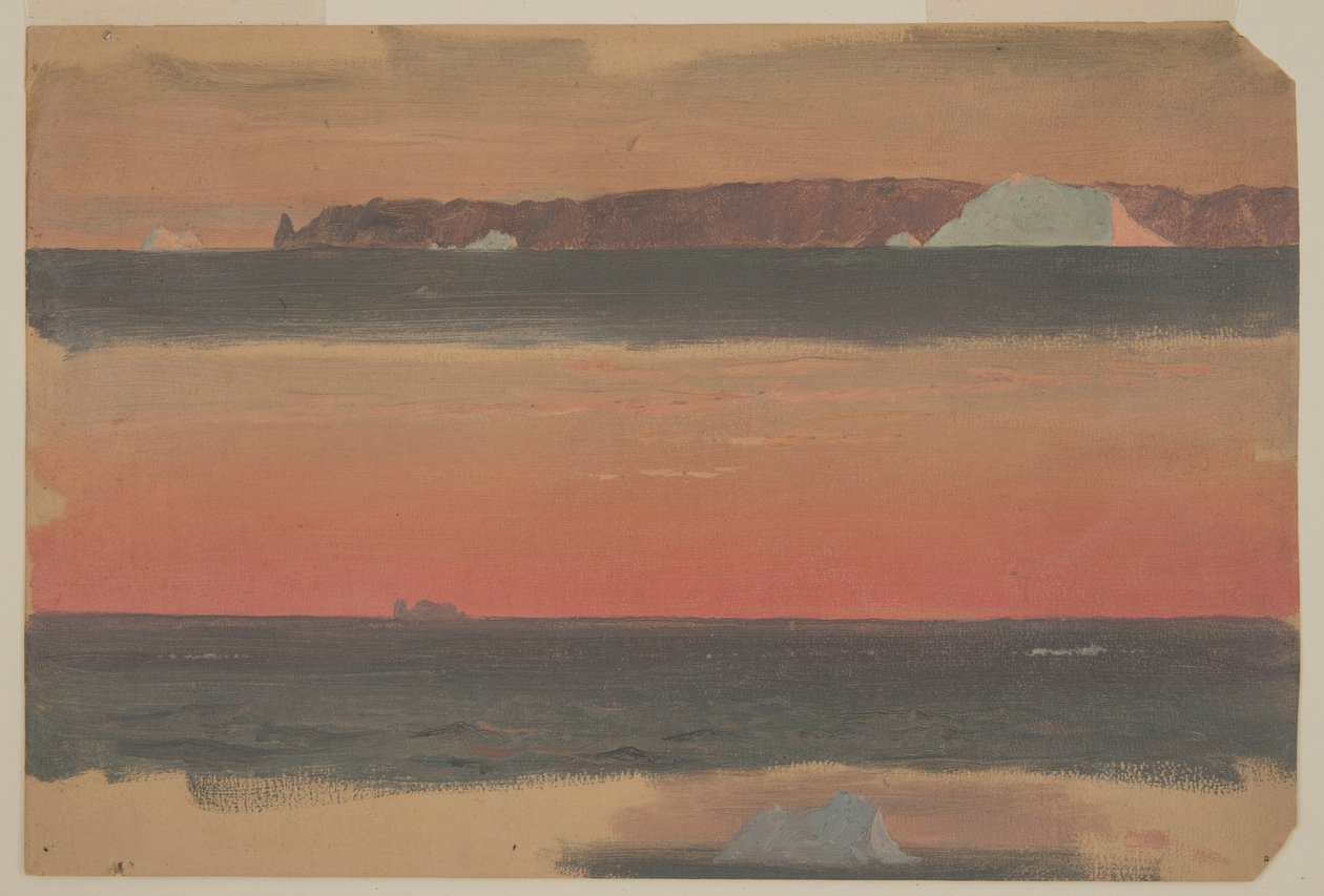 Tegning, Cape St. John, Newfoundland, 1. juni 1859 af Frederic Edwin Church