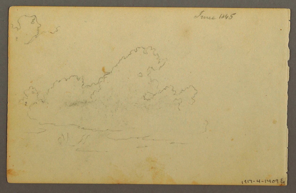 Tegning, Catskill Mountain House, 1844 af Frederic Edwin Church