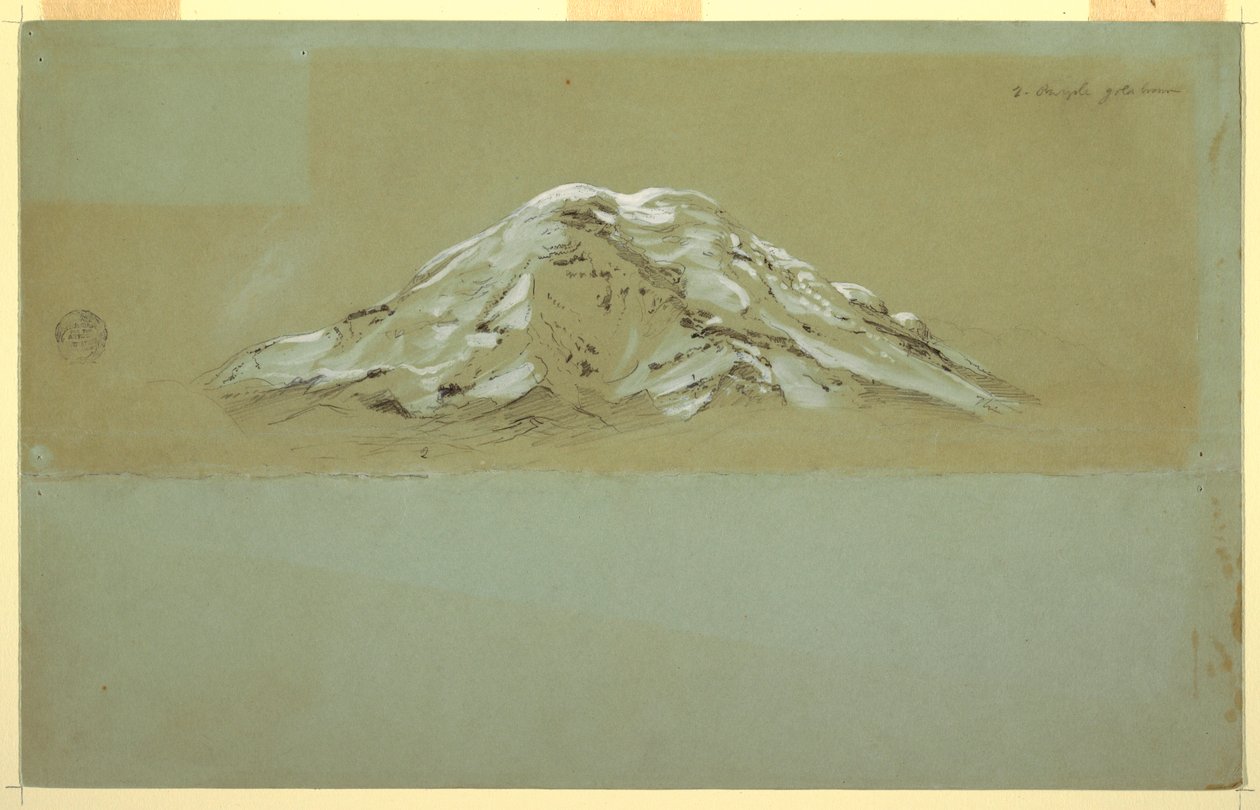Tegning, Chimborazo, ca. 1857 af Frederic Edwin Church