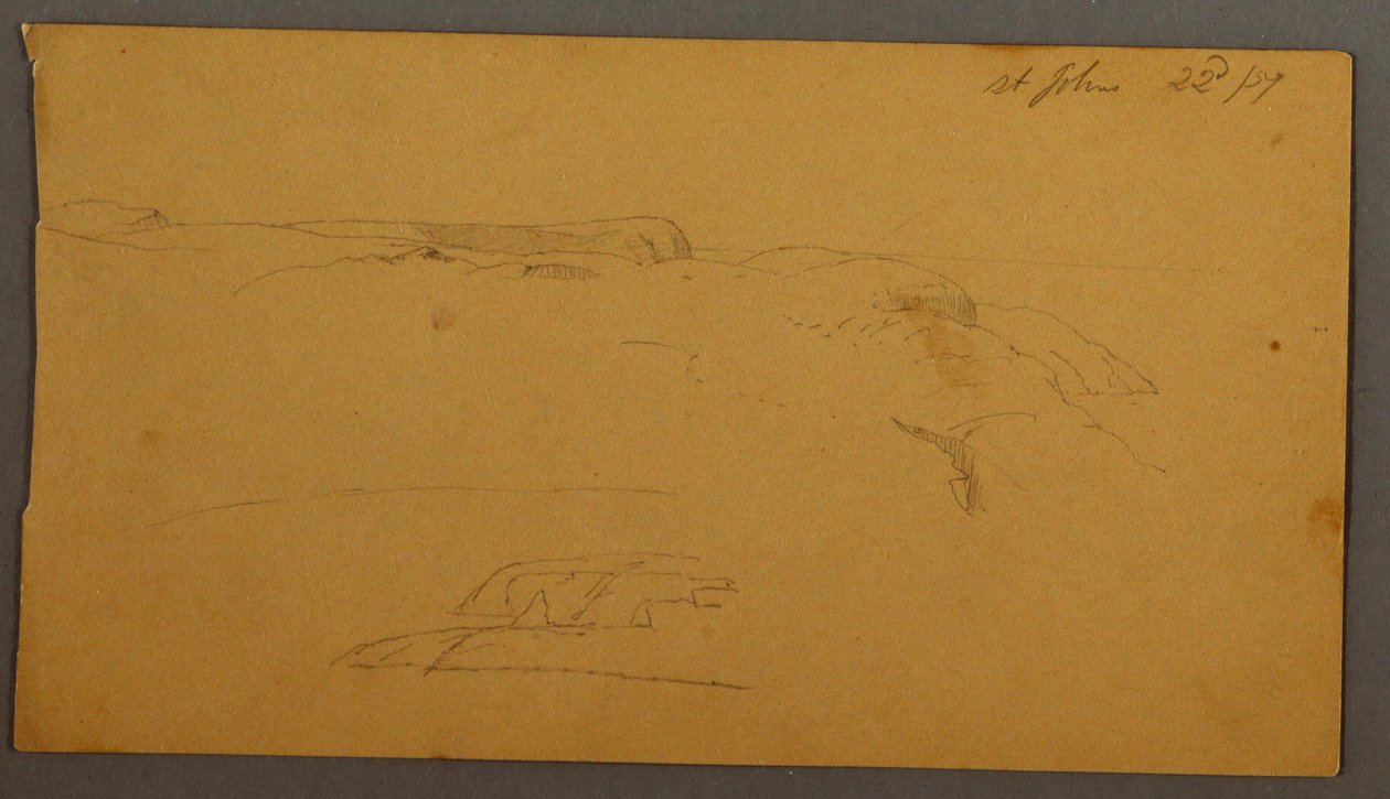 Tegning, Cliffs, 1859 af Frederic Edwin Church