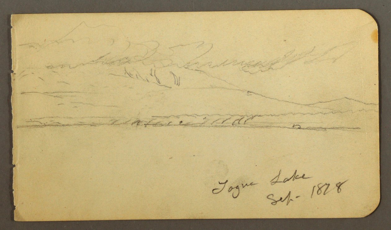 Tegning, Katahdin-bjerget med skydække, 1878 af Frederic Edwin Church
