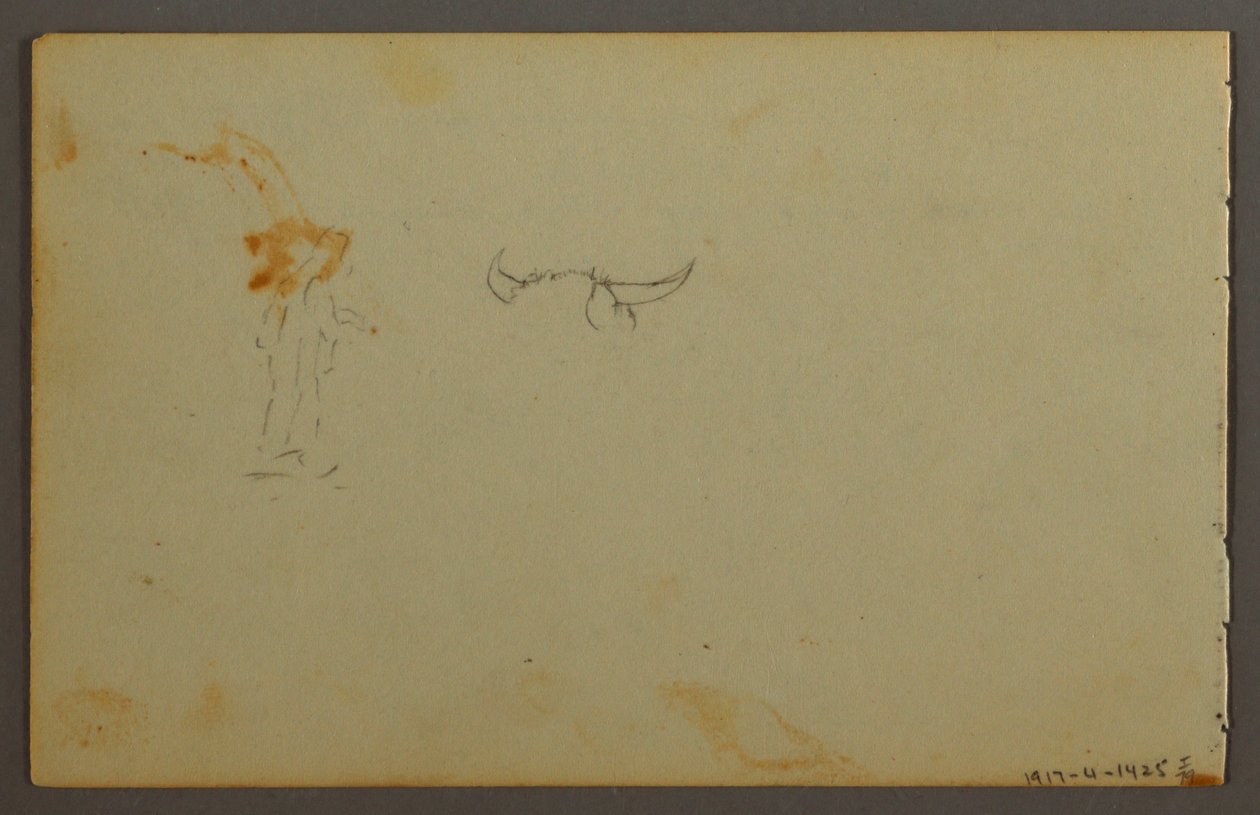 Tegning, studie af skyer, 1844 af Frederic Edwin Church