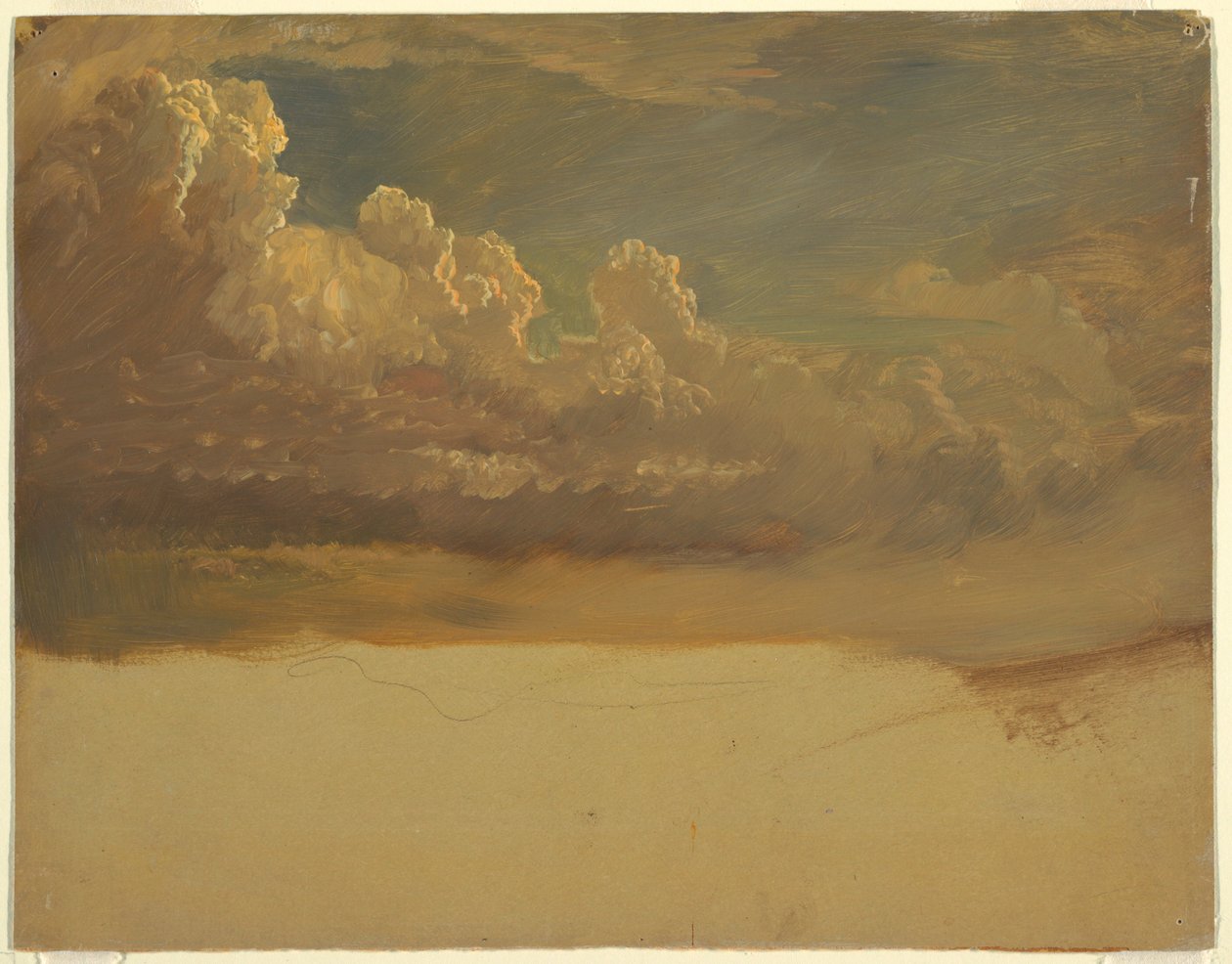 Tegning, skystudie, marts 1871 af Frederic Edwin Church