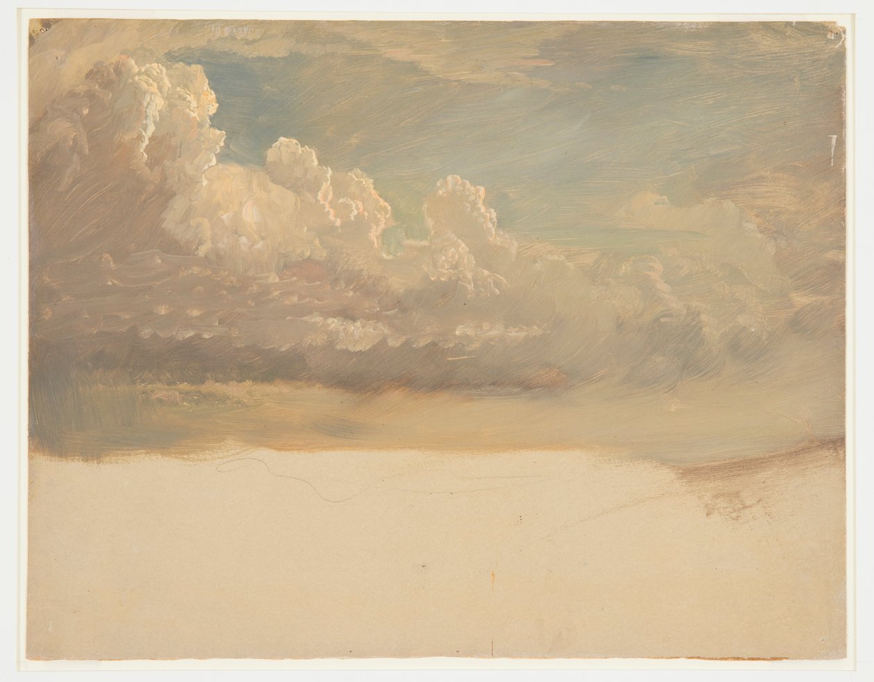 Tegning, skystudie, marts 1871 af Frederic Edwin Church
