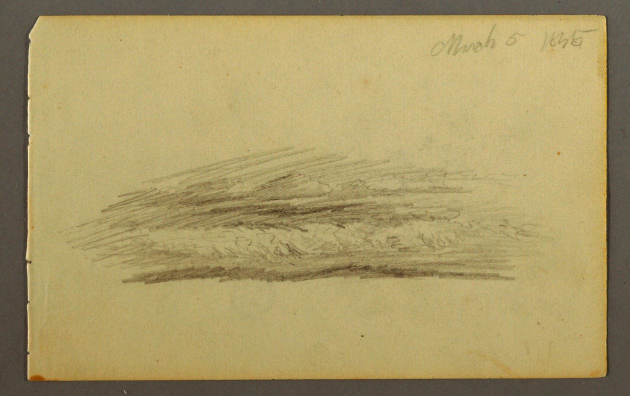 Tegning, Skybank, 1845 af Frederic Edwin Church