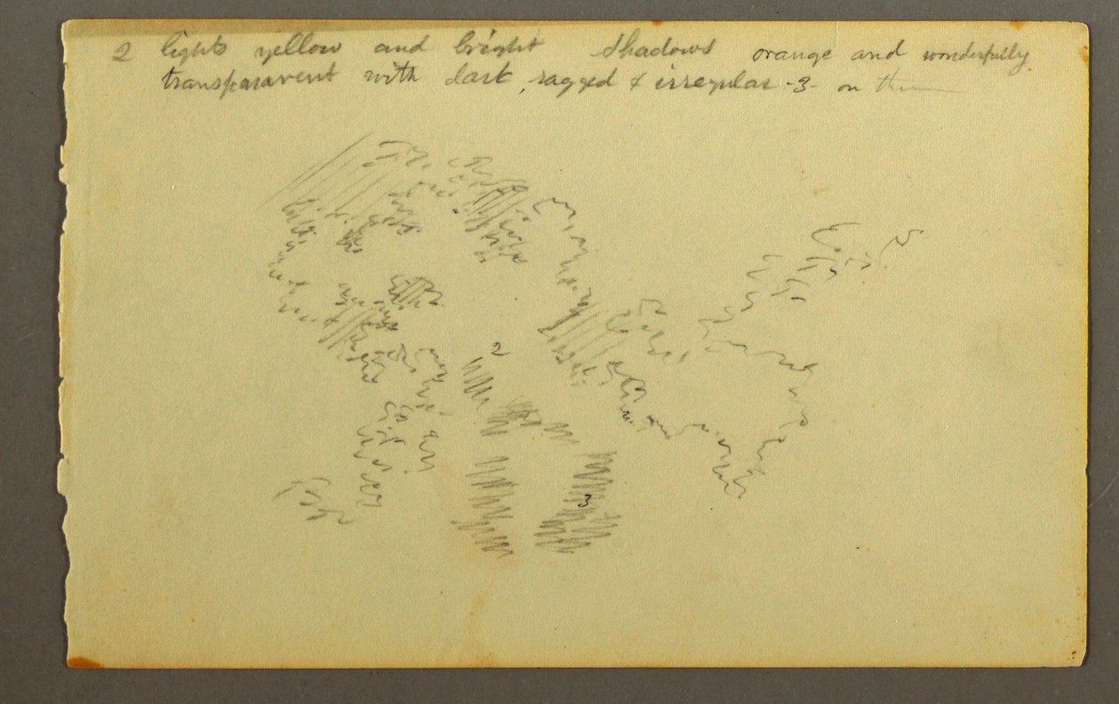 Tegning, studie af skyer, 1845 af Frederic Edwin Church