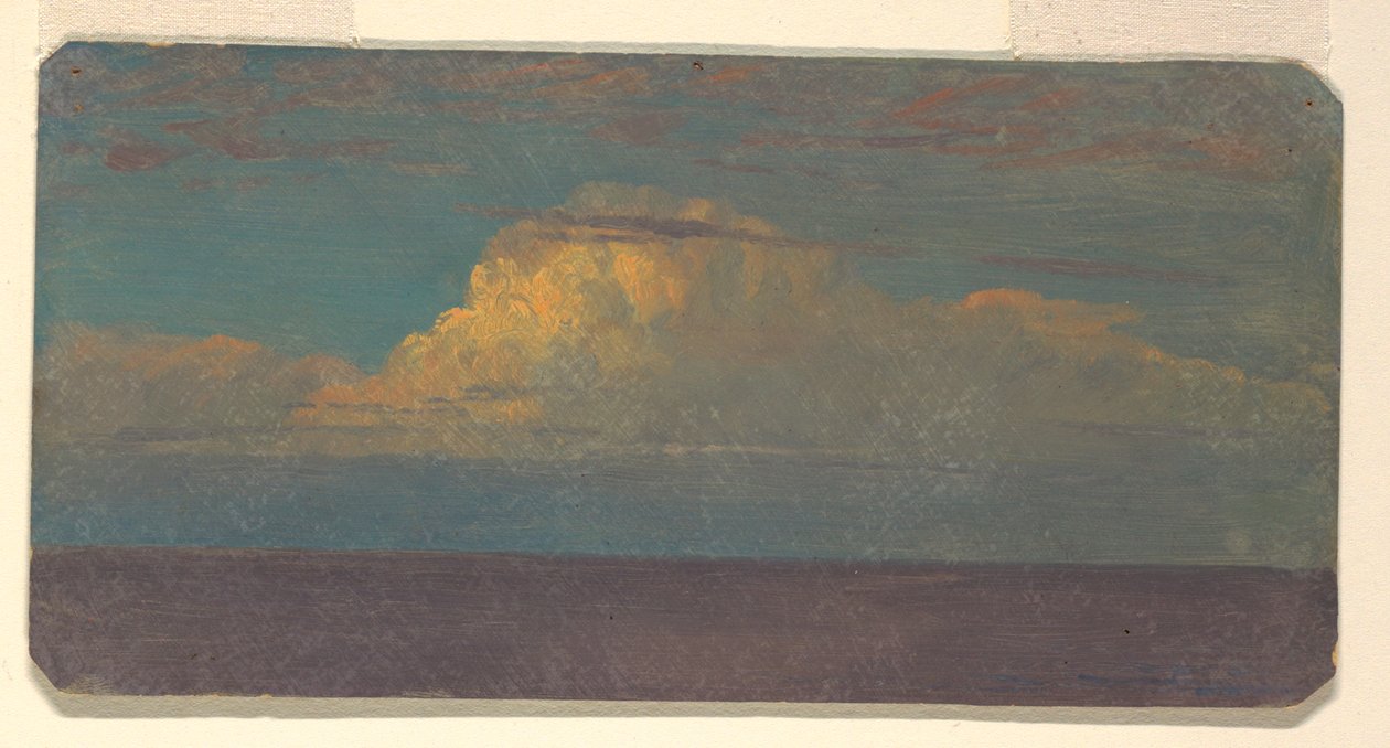 Tegning, studie af skyer, 1870-80 af Frederic Edwin Church