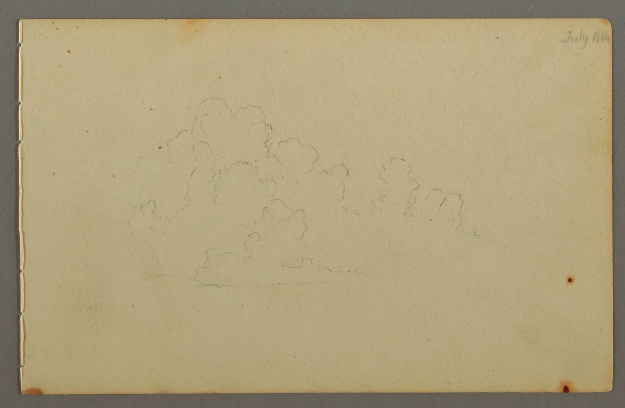 Tegning, Skyer, 1844 af Frederic Edwin Church