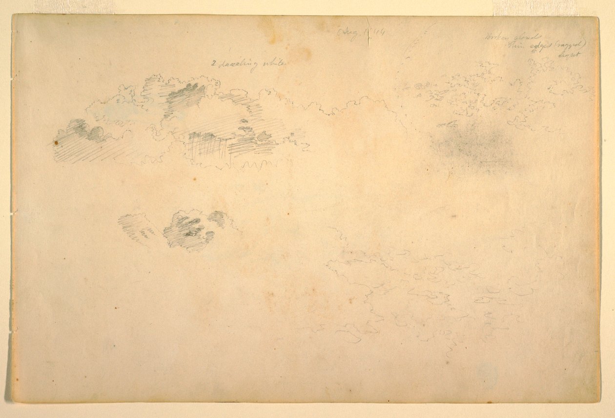 Tegning, Skyer, 1844 af Frederic Edwin Church