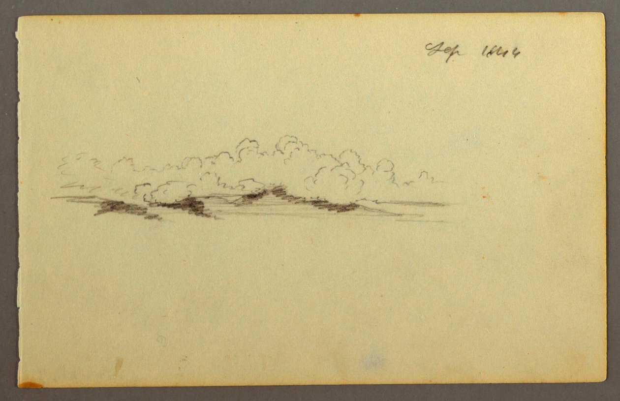 Tegning, Skyer, 1844 af Frederic Edwin Church