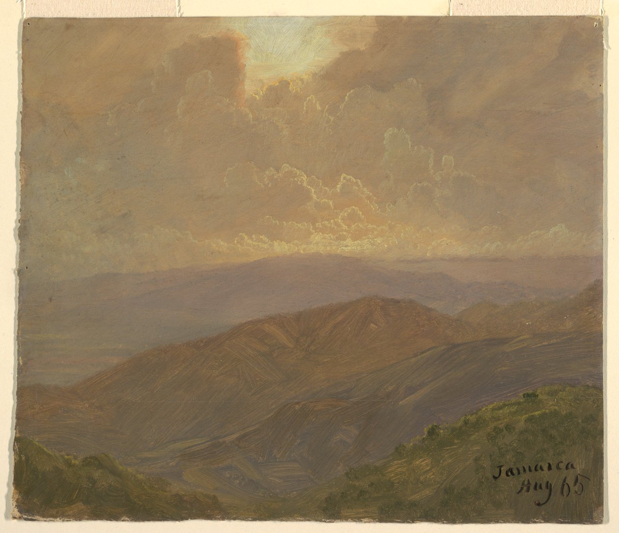 Tegning, overskyet himmel, august 1865 af Frederic Edwin Church