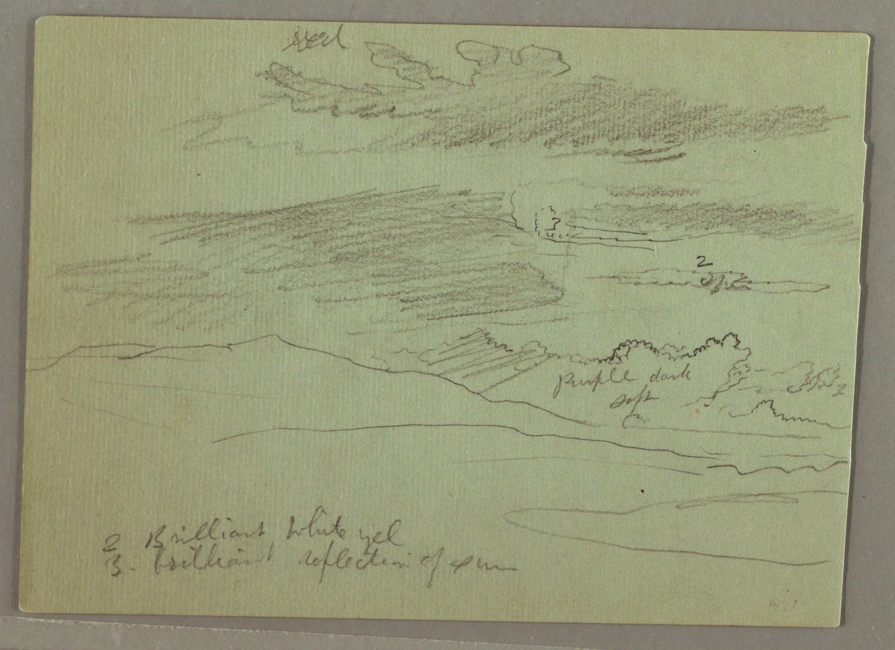 Tegning, Skyet himmel, 1871 af Frederic Edwin Church