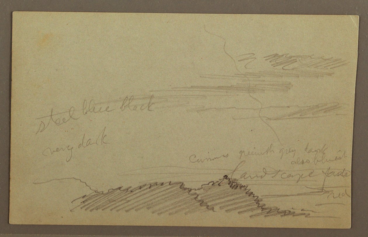 Tegning, Skyet himmel, muligvis 1860