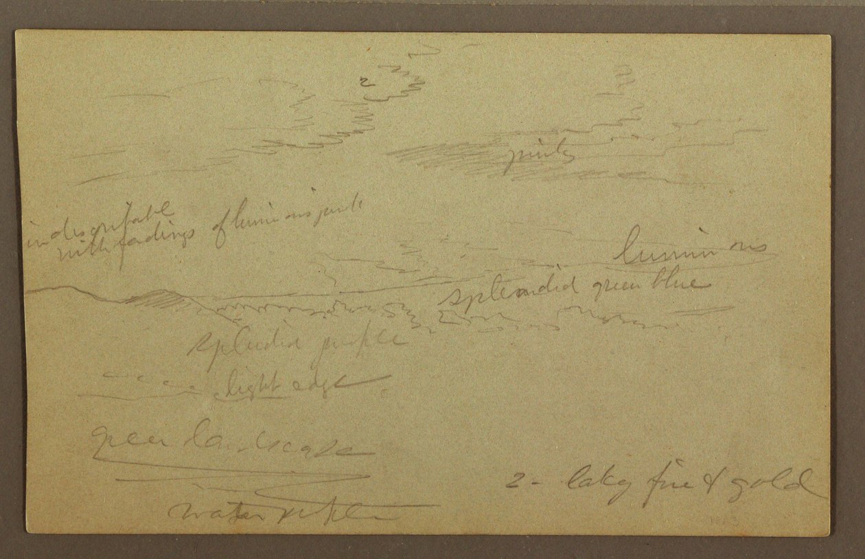 Tegning, Skyet himmel, muligvis 1860