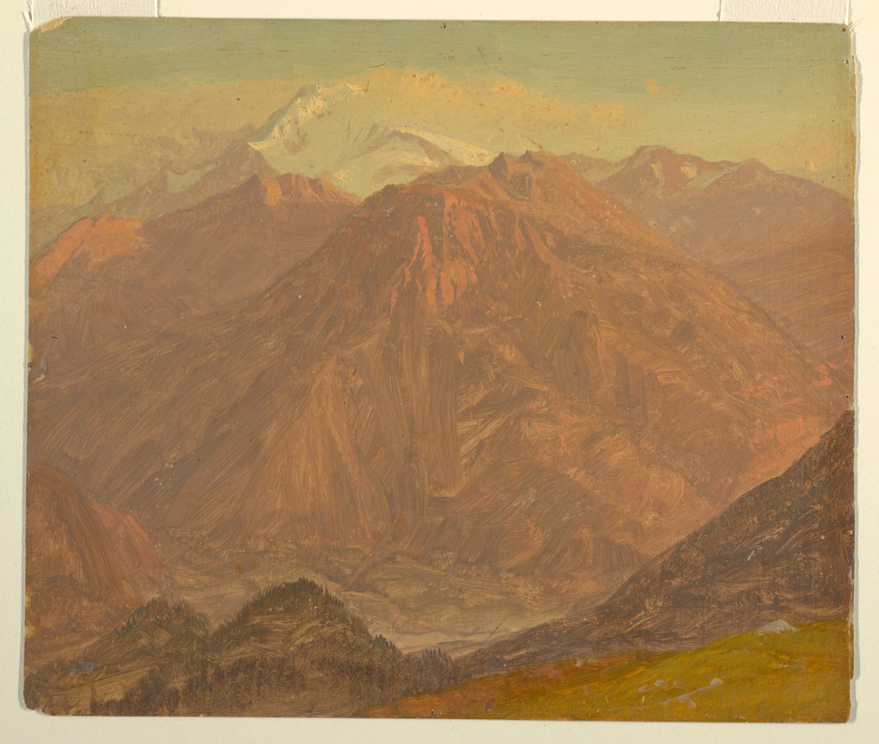 Tegning, Colombia eller Ecuador, bjerge, 1853 eller 1857 af Frederic Edwin Church