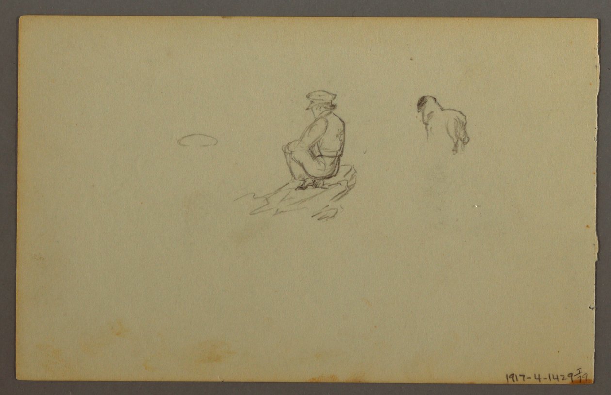 Tegning, klitter, 1844 af Frederic Edwin Church