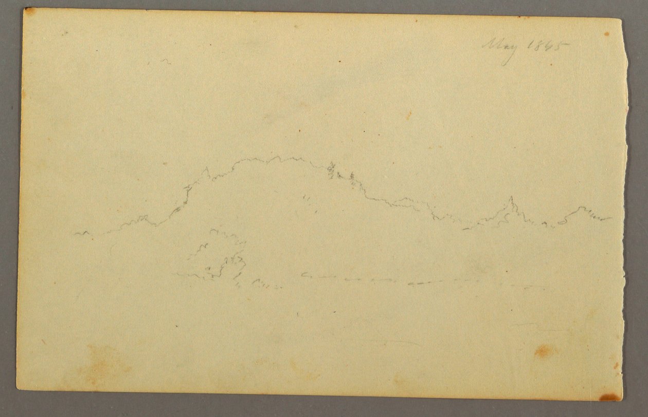 Tegning, Kanten af træ, 1844 af Frederic Edwin Church