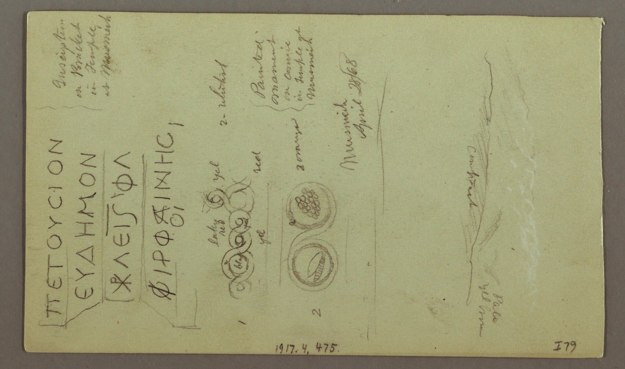 Tegning, Facade af Parrelorium, 28. april 1868 af Frederic Edwin Church