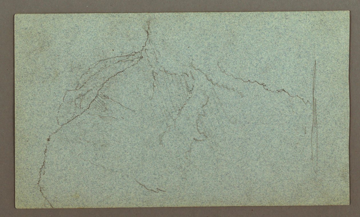 Tegning, vandfald, muligvis 1868 af Frederic Edwin Church