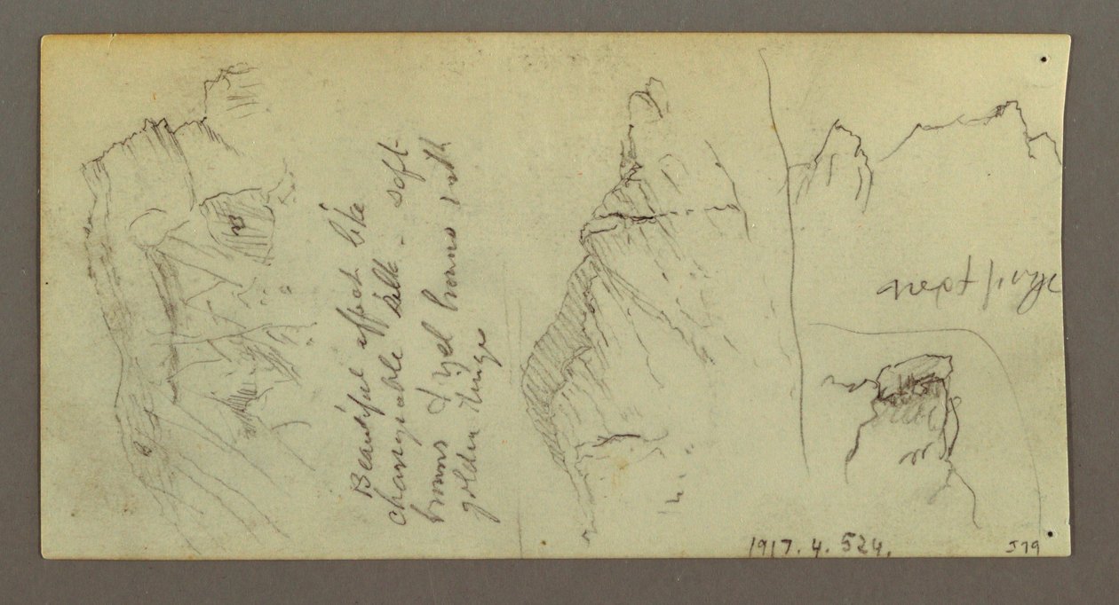 Tegning, Figur ridende på kamel, siddende på kamel, muligvis 1868 af Frederic Edwin Church