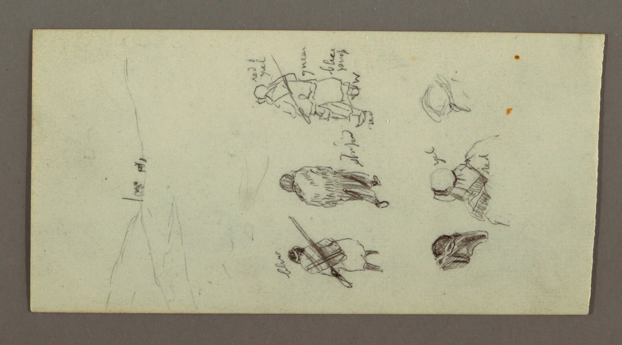 Tegning, Figurstudier, Ryg, muligvis 1868 af Frederic Edwin Church