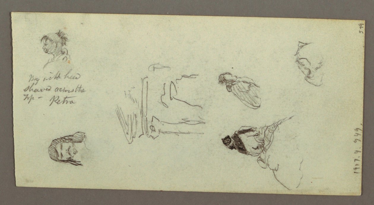 Tegning, Figurstudier, Ryg, muligvis 1868 af Frederic Edwin Church