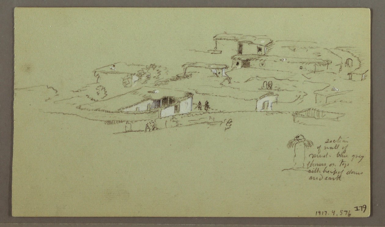 Tegning, Flat Rocky hill, 4. maj 1868 af Frederic Edwin Church