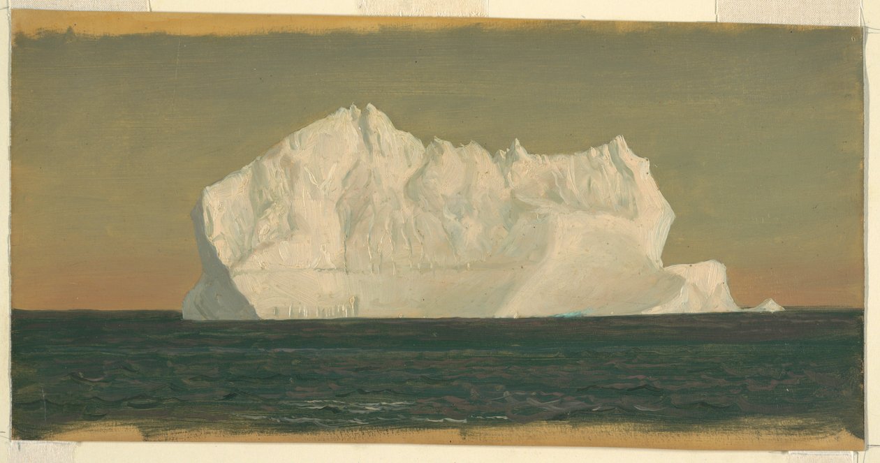 Tegning, flydende isbjerg, juni eller juli 1859 af Frederic Edwin Church