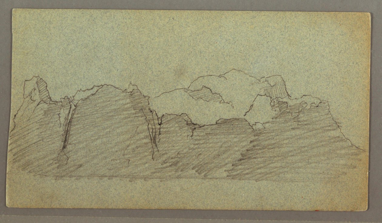 Tegning, flydende isbjerg, muligvis juni 1874 af Frederic Edwin Church
