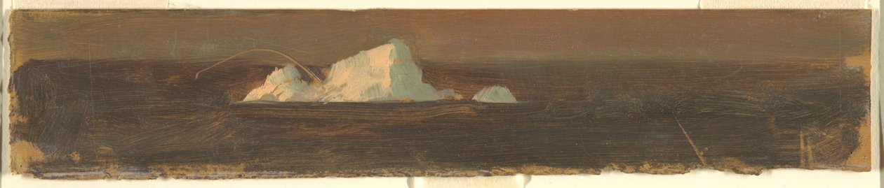 Tegning, flydende isbjerge, 1859 af Frederic Edwin Church