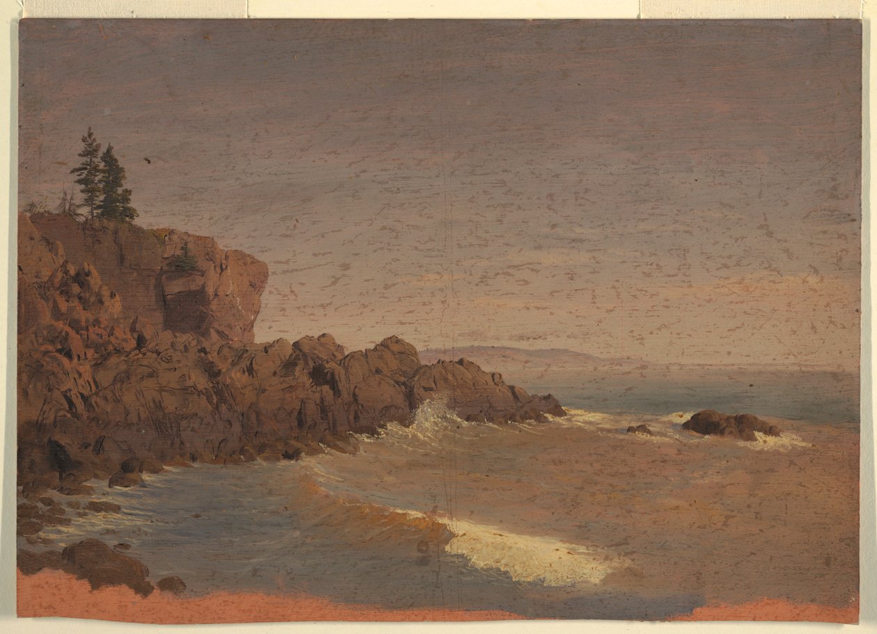 Tegning, Grand Manan Island, Canada, ca. 1850 af Frederic Edwin Church