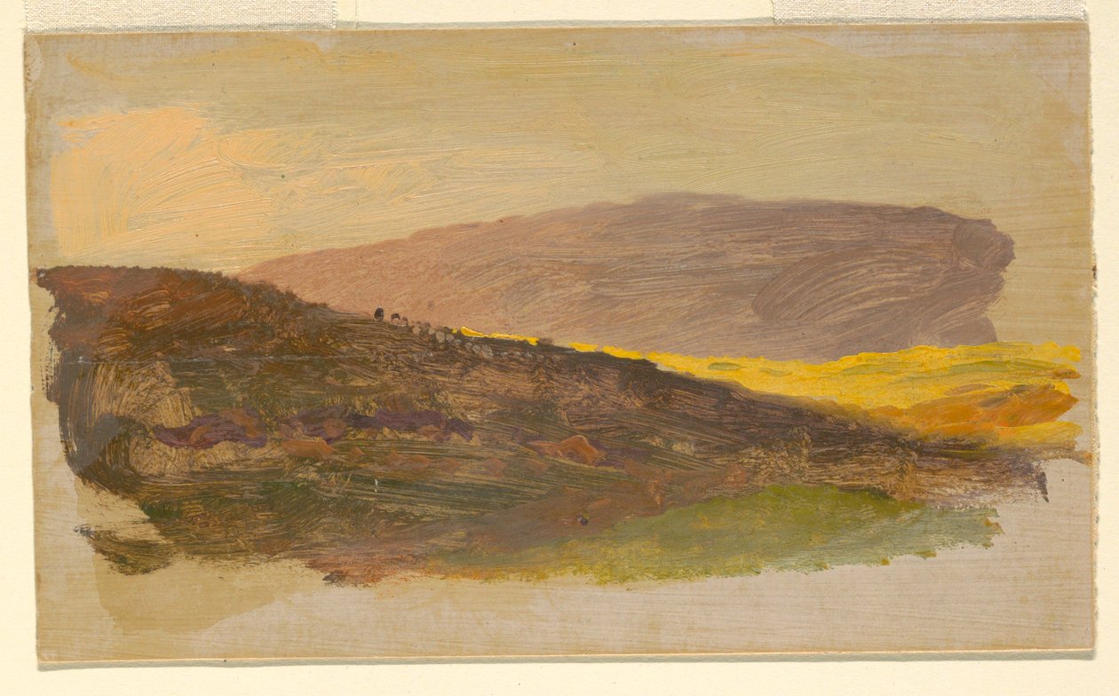 Tegning, bjergside, 1870-80 af Frederic Edwin Church