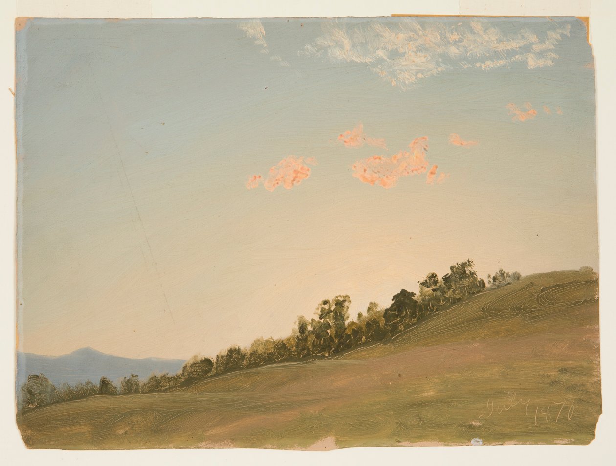 Tegning, Hillside, Hudson, New York, juli 1870 af Frederic Edwin Church