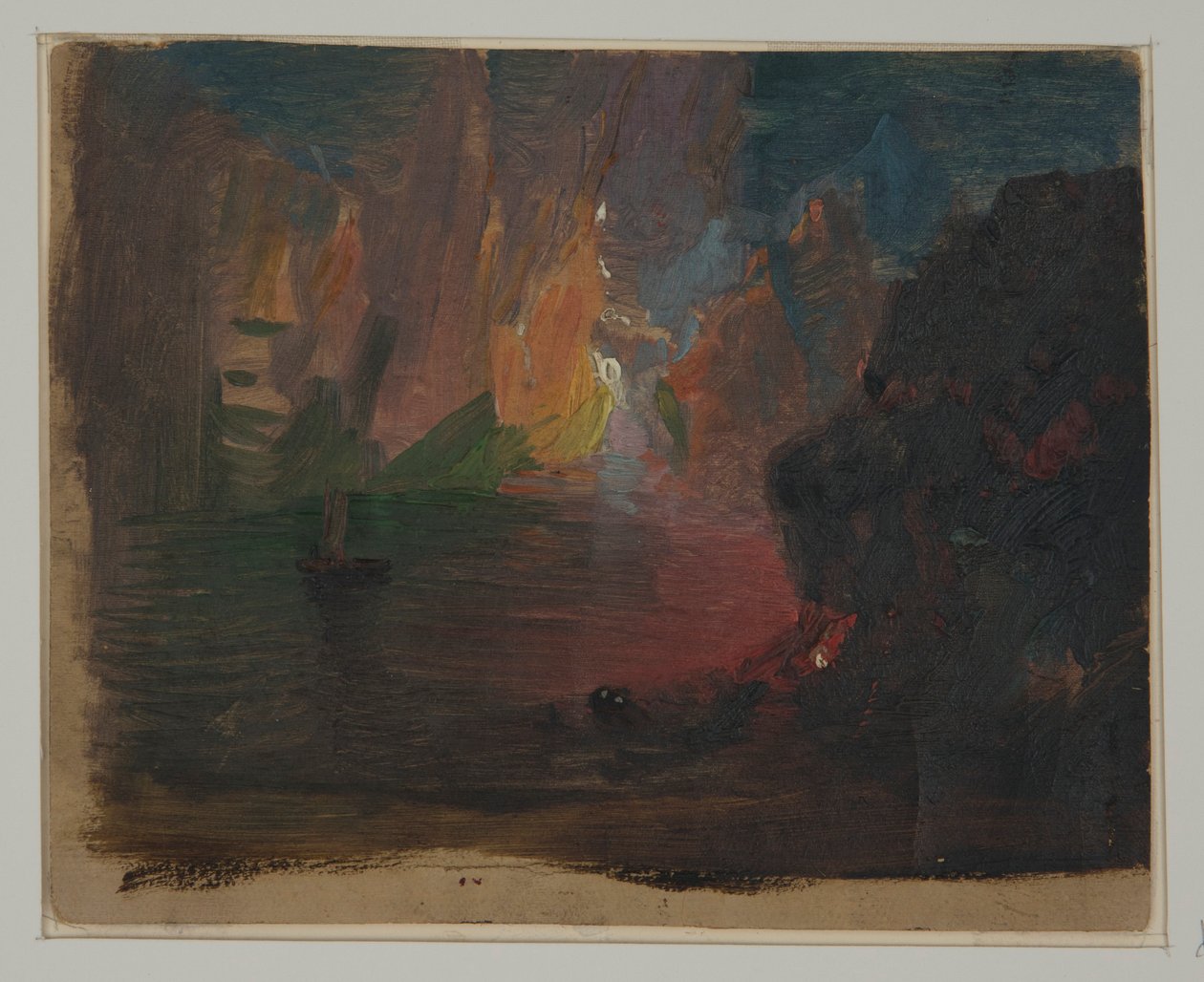 Tegning, Isbjerg-fantasi, ca. 1859 af Frederic Edwin Church