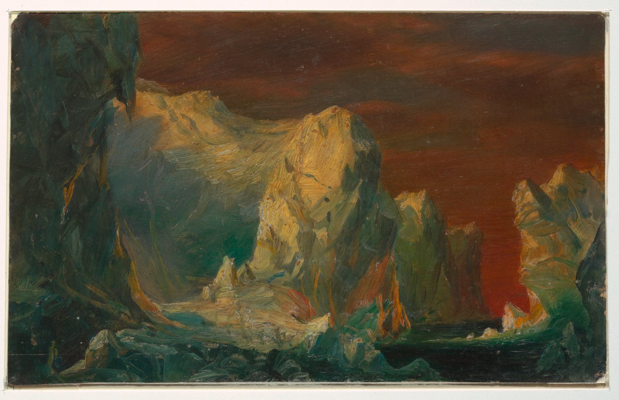 Tegning, Iceberg Fantasy, sandsynligvis 1859 af Frederic Edwin Church
