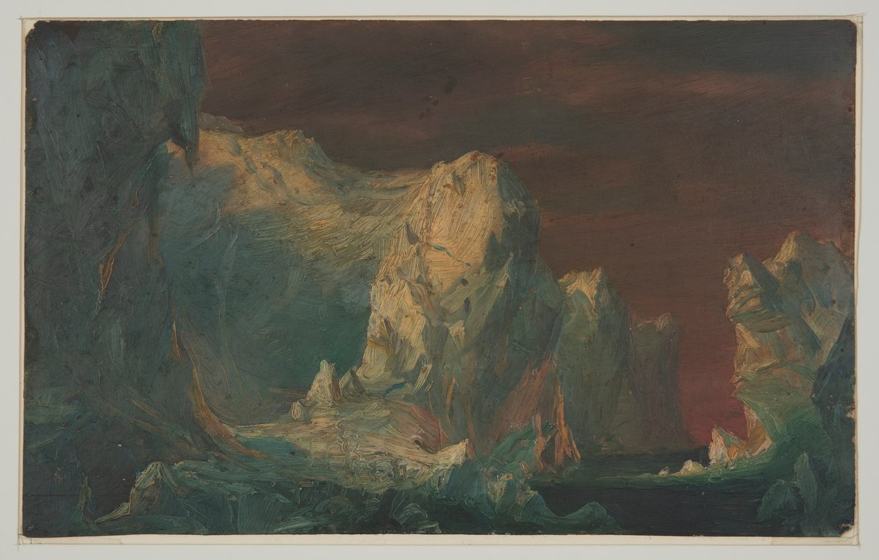 Tegning, Iceberg Fantasy, sandsynligvis 1859 af Frederic Edwin Church