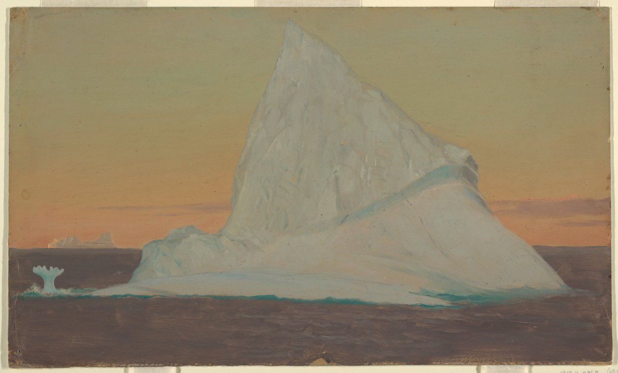 Tegning, isbjerg og isblomst, juni eller juli 1859 af Frederic Edwin Church