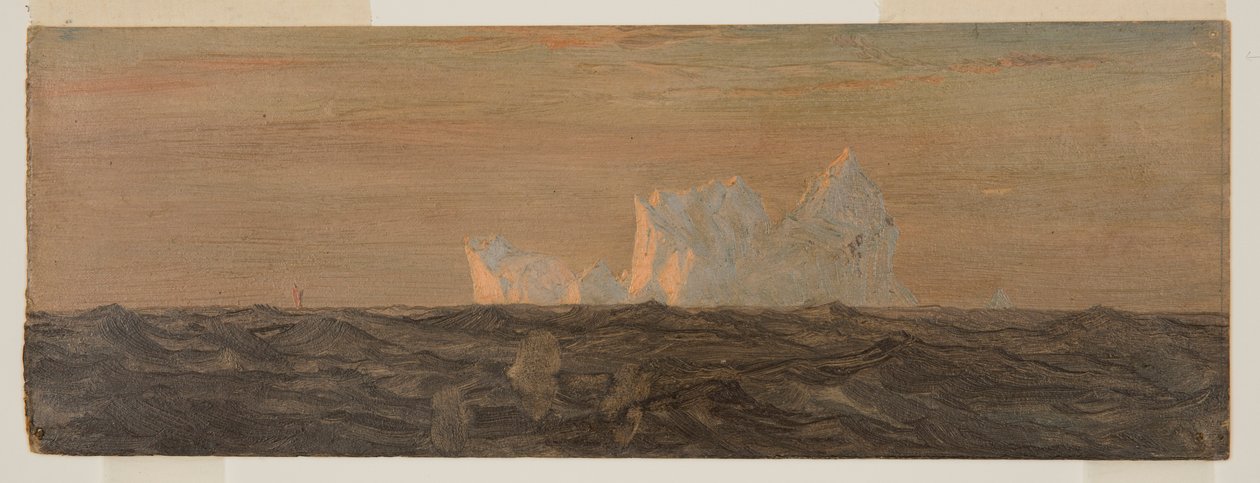 Tegning, Isbjerge, juni eller juli 1859 af Frederic Edwin Church