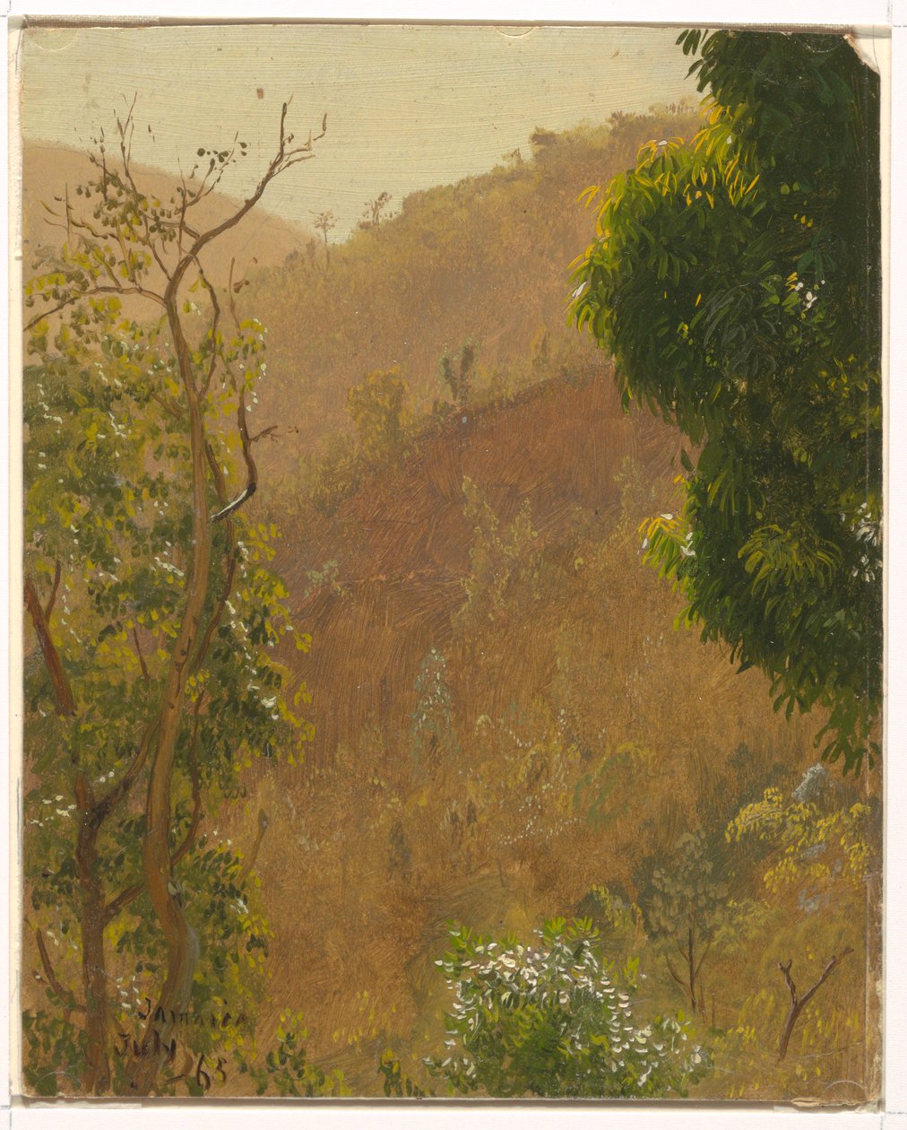 Tegning, landskab, juli 1865 af Frederic Edwin Church