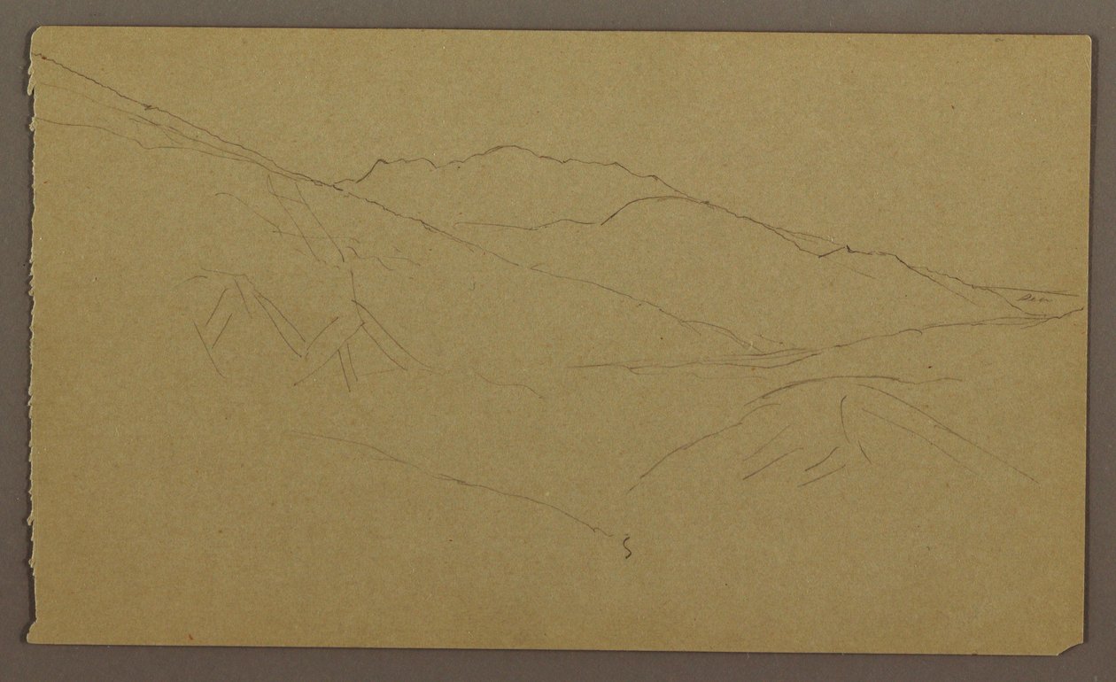 Tegning, landskab, maj-august 1865 af Frederic Edwin Church