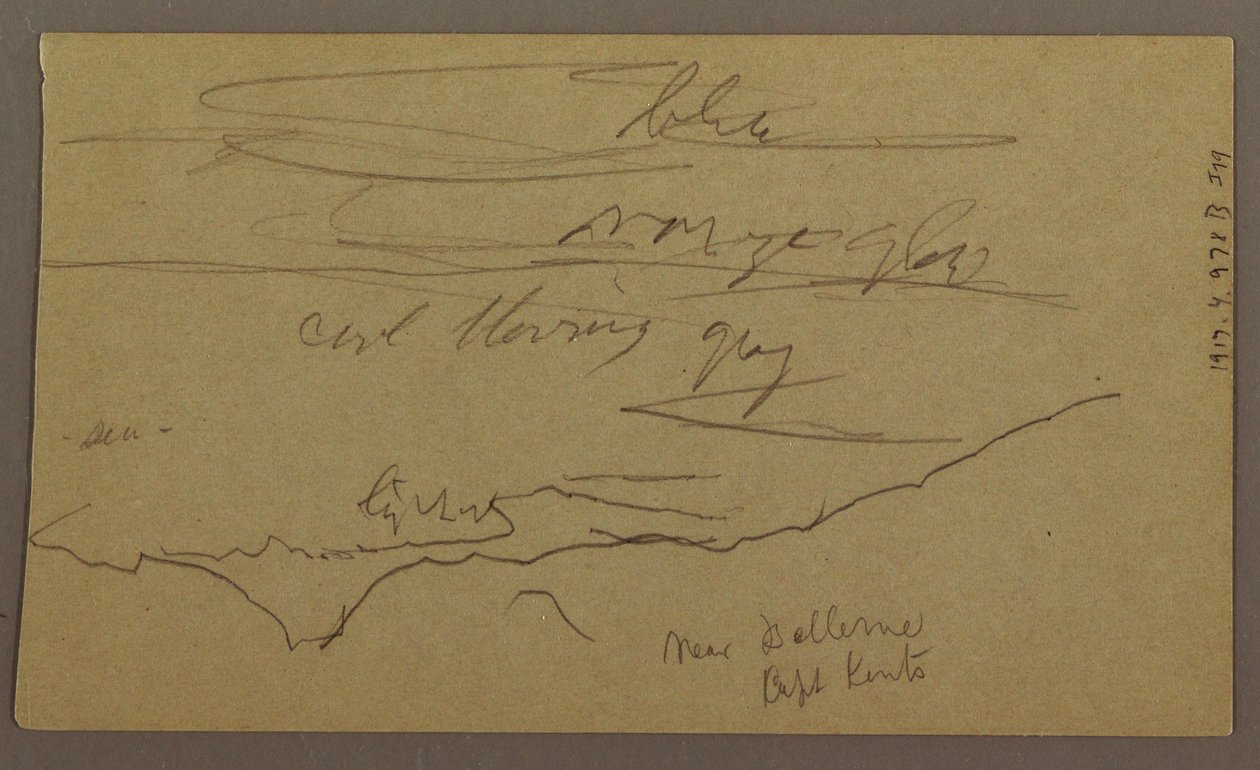 Tegning, landskab, maj-august 1865 af Frederic Edwin Church