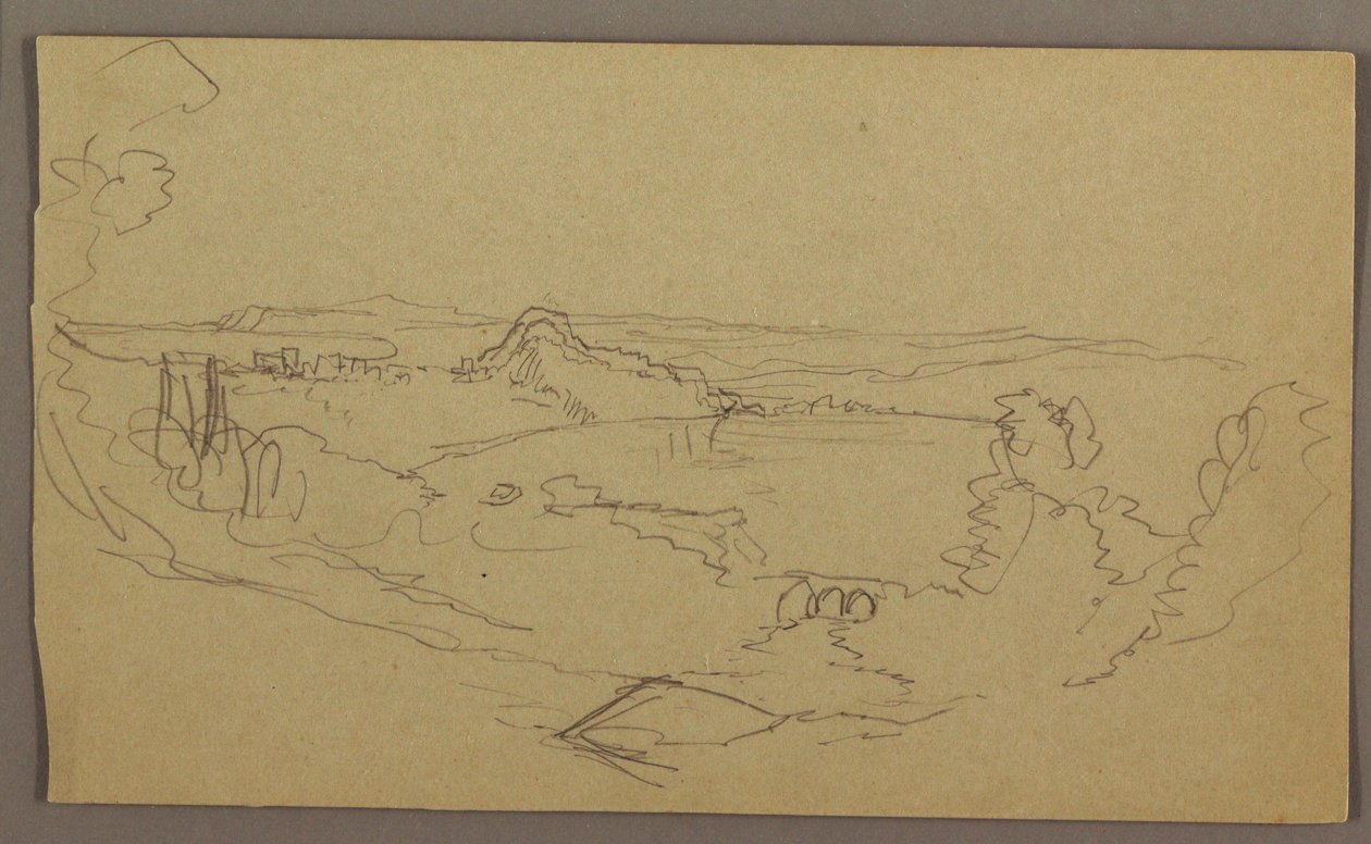 Tegning, landskab, maj-august 1865 af Frederic Edwin Church