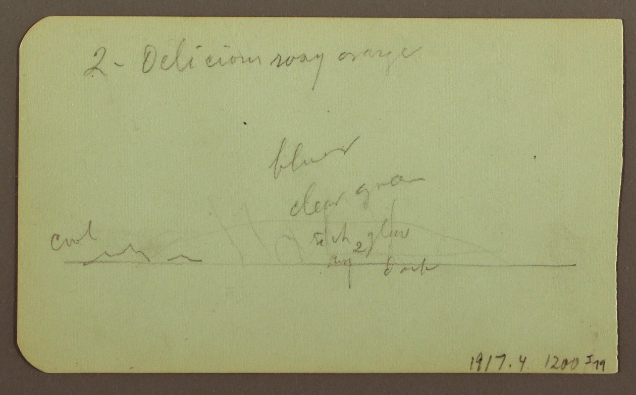 Tegning, Landskab "nær lagos"; bagside: Landskab, 1883 af Frederic Edwin Church