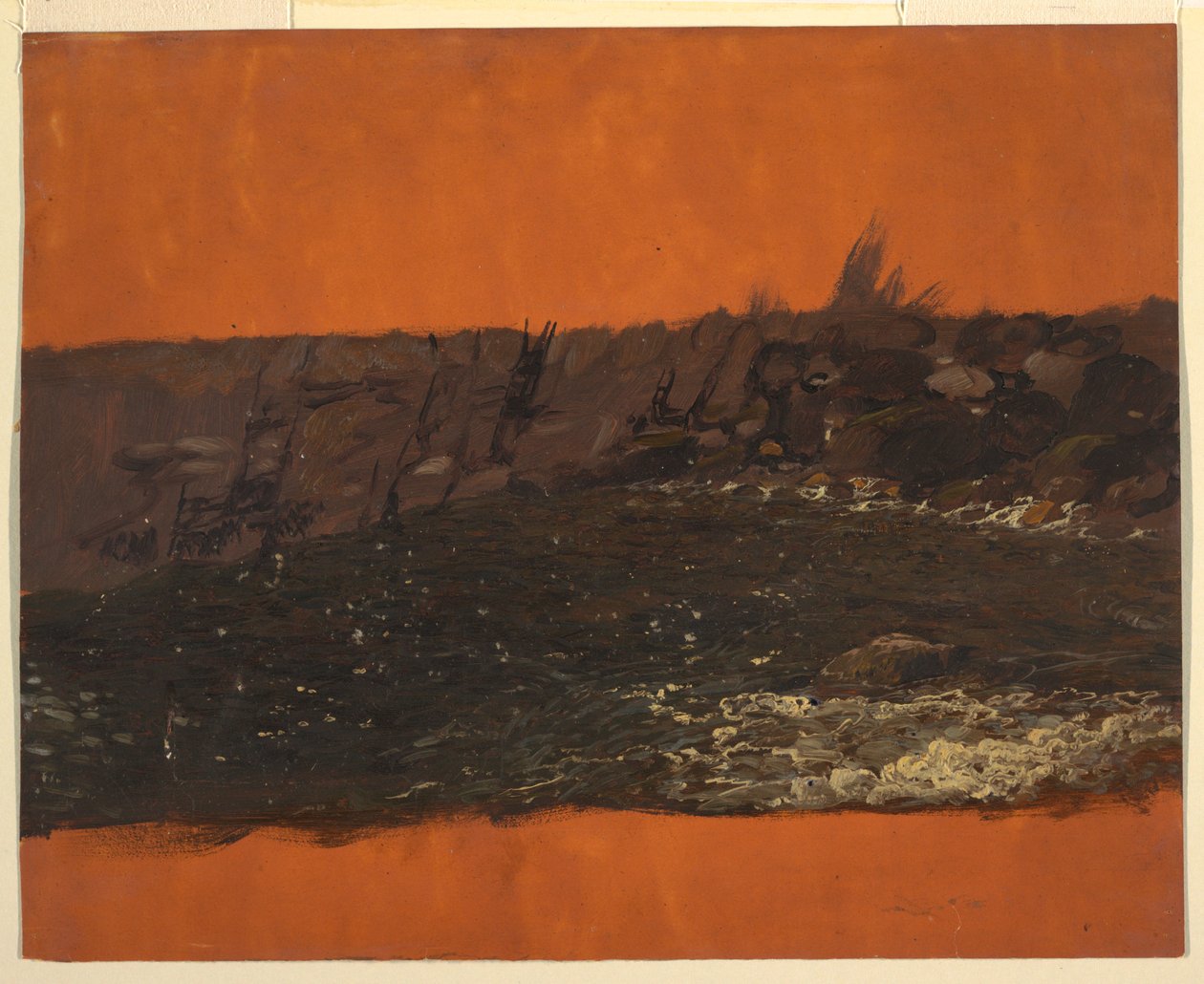 Tegning, Maines kyst, ca. 1850 af Frederic Edwin Church