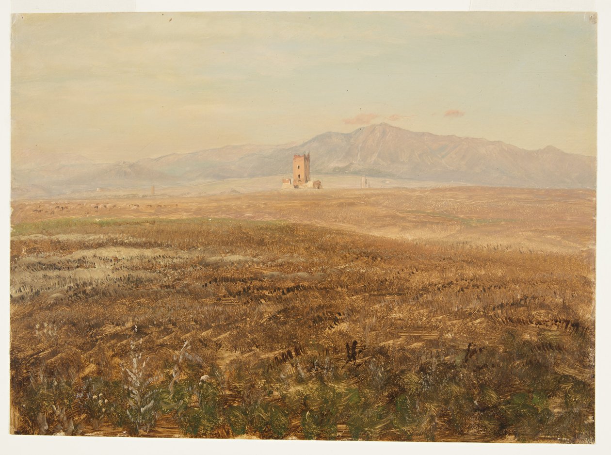 Tegning, mexicansk landskab, april 1869 af Frederic Edwin Church