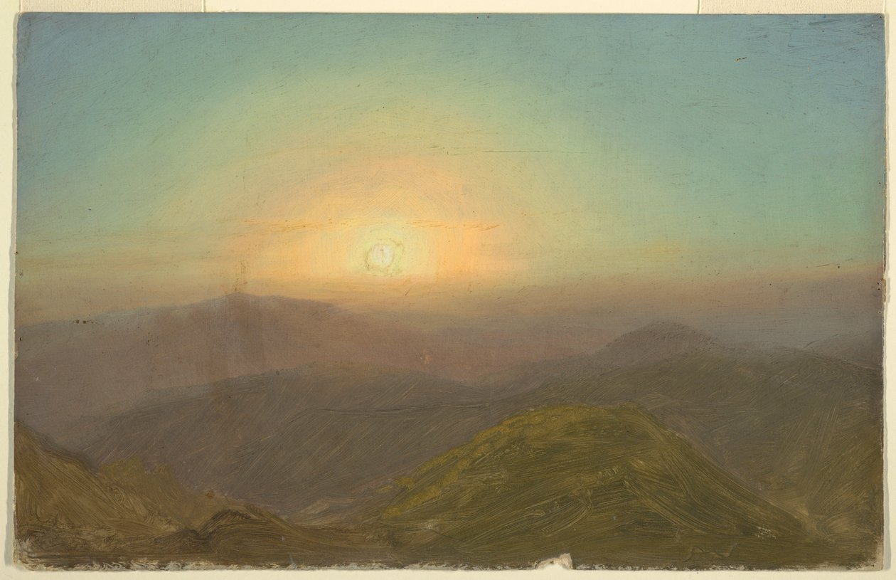 Tegning, morgenlandskab, 1865 af Frederic Edwin Church