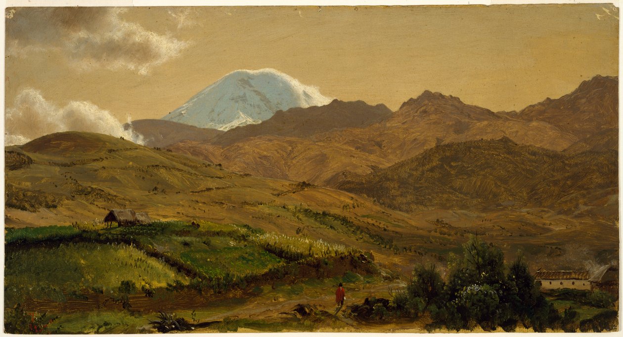 Tegning, Chimborazo-bjerget, Ecuador, 1857 af Frederic Edwin Church