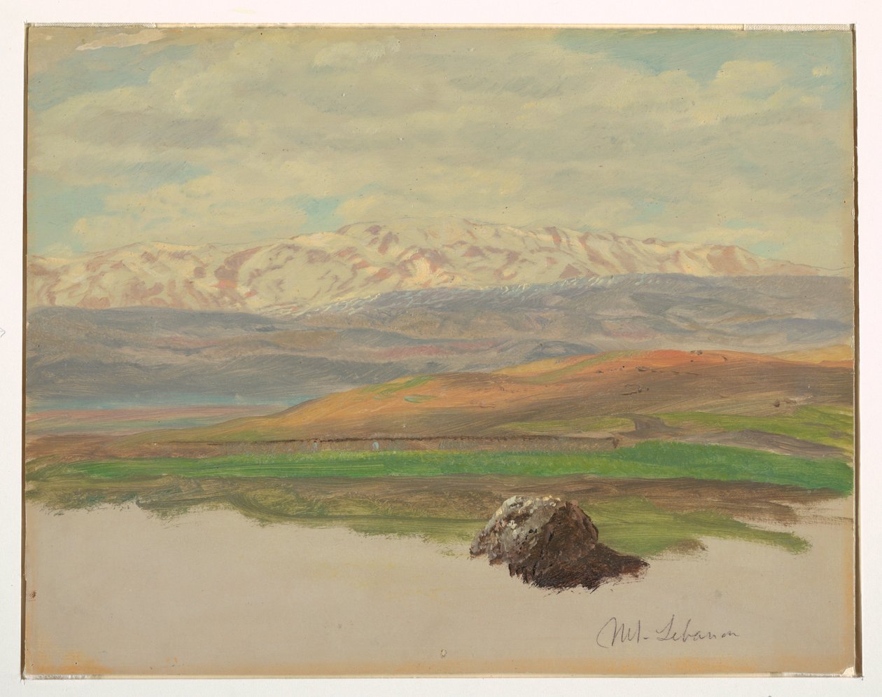 Tegning, Mount Lebanon, maj 1868 af Frederic Edwin Church